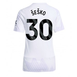 Fotbalové Dres Manchester United Benjamin Sesko #30 Dámské Venkovní Oblečení 2025-26 Krátký Rukáv